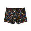 U.D.F Black Multicolor Puzzle Long Boxer Briefs with U.D.F. waistband