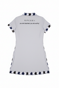 U.D.F Light Grey Polo Tennis Dress - Back with full matching trim and braille