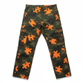 U.D.F Army Fatigue Orange Puzzle Cargo Pants - Front
