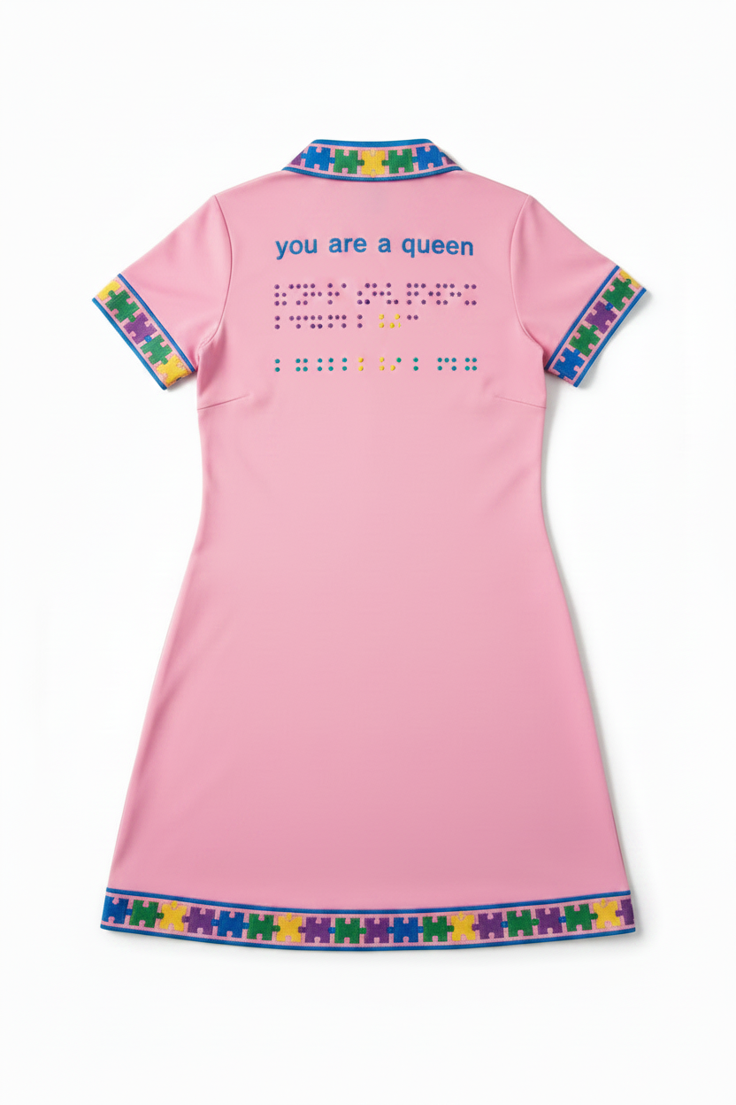 U.D.F Powder Pink Tennis Dress - Back View